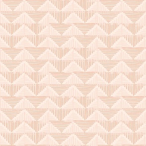 Barkcloth Rustic Triangles large wallpaper scale blush soft peach by Pippa Shaw