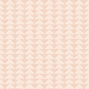 Barkcloth Rustic Triangles medium wallpaper scale blush soft peach by Pippa Shaw