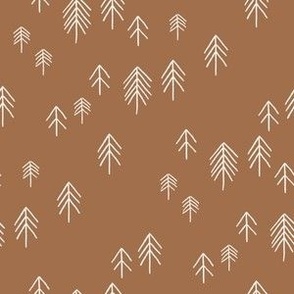 SMALL pinetree fabric - forest pines minimal boho fabric