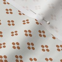 TINY diamond dots fabric - boho brown stamp linocut interiors coordinate
