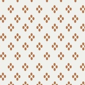 TINY diamond dots fabric - boho brown stamp linocut interiors coordinate