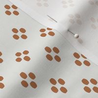 SMALL diamond dots fabric - boho brown stamp linocut interiors coordinate