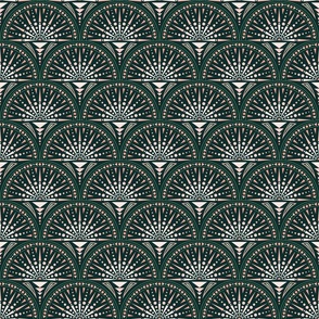 Art Deco Arches with triangles and circles - Room-Specific Wallpaper
