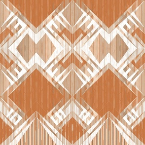 Diamond Striped Ikat plain brown