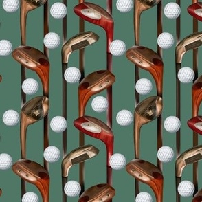 Sport Locker Golf Vintage - Stripes Small Green Ivy Vine 