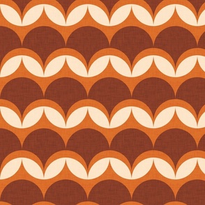 Mod Waves Orange - Brown