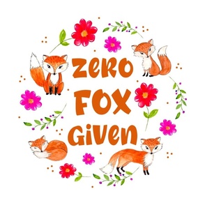 18x18 Panel Zero Fox Given Funny Sarcastic Fox Friends for DIY Throw Pillow or Cushion Cover
