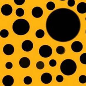 Yellow with black-large dots 