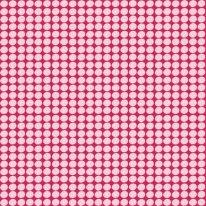 Dark pink and light pink polka dots