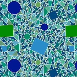 Barcelona blue green mosaic by Anne-Marie Usher