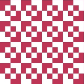 Modern Checkerboard Magenta and White