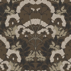 William Morris - Queen Anne's Lace (Sepia browns) 