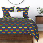 LGBTQIA+ Pride Month Rainbow Pride Flag Design, Rainbow Pride Hearts Pattern Grey