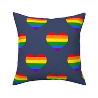 LGBTQIA+ Pride Month Rainbow Pride Flag Design, Rainbow Pride Hearts Pattern Grey