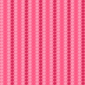 Pink cherry polka stripe- dk bg