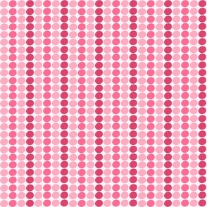 Pink cherry multi polka stripe- med