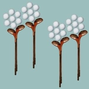 Golf flowers on Blue Sage