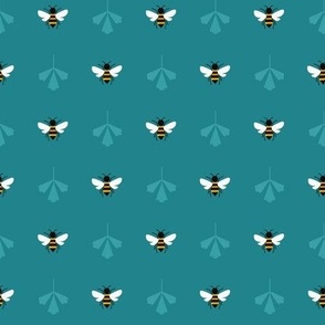 Simple honey bee (Teal) - Small