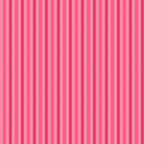 Pink cherry polka stripe- dk bg sml