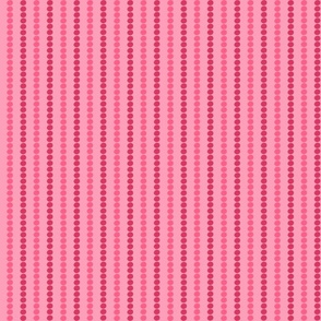 Pink cherry polka stripe- med bg sml scale
