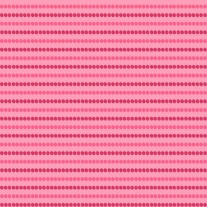 Pink cherry  horizontal polka stripe- med bg sml scale