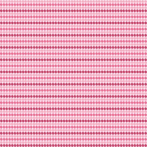 Pink cherry horizontal multi polka stripe- sml