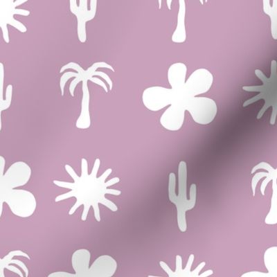mauve color, mauve background, palmtrees, cactus, tropical design, matisse, mauve color, palms