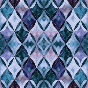 purple geometric diamonds- large