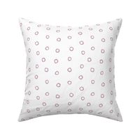 painted vintage little hollow dots mauve color