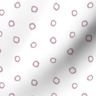 painted vintage little hollow dots mauve color