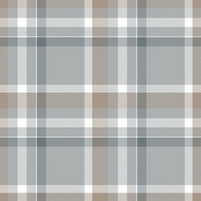 Plaid in gray and brown