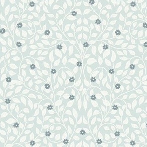 small // William morris inspired leaves in mint green