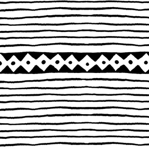 Geometry Stripe Hand Drawn - BW