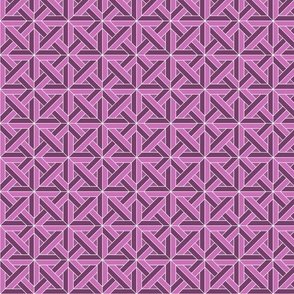 Geometric Pattern: Castel: Aubergine White