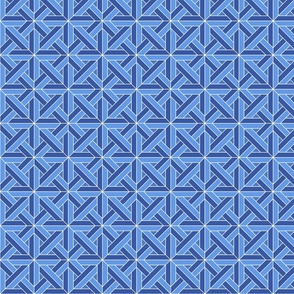 Geometric Pattern: Castel: Azure White