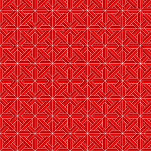 Geometric Pattern: Castel: Ruby White