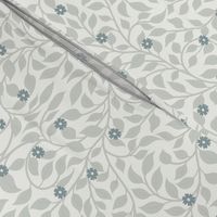 medium // William morris inspired leaves in cool grey