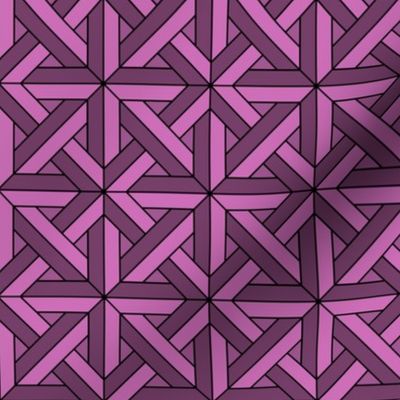Geometric Pattern: Castel: Aubergine Black