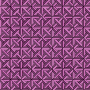 Geometric Pattern: Castel: Aubergine Black