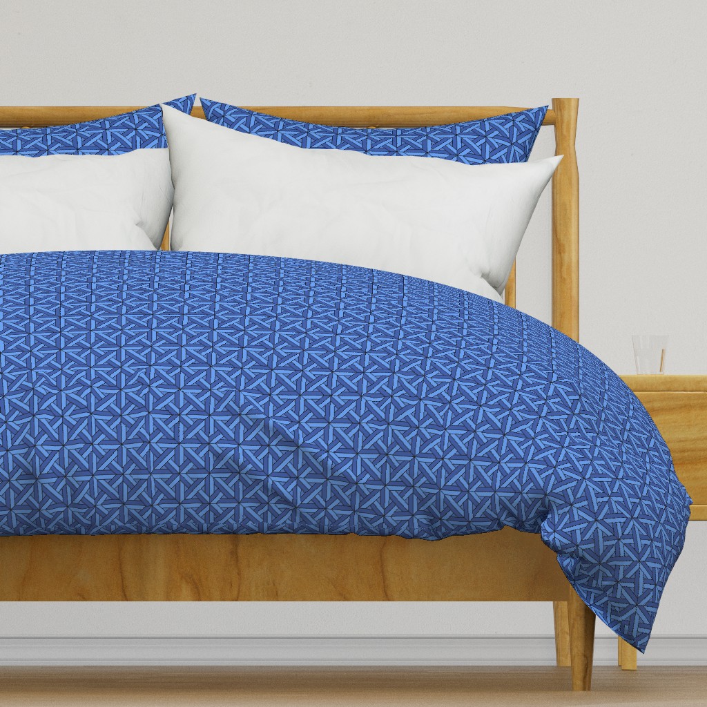 Geometric Pattern: Castel: Azure Black