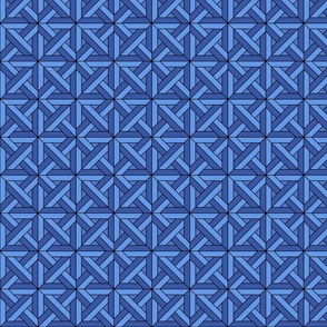 Geometric Pattern: Castel: Azure Black