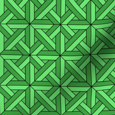 Geometric Pattern: Castel: Emerald Black
