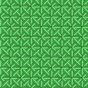 Geometric Pattern: Castel: Emerald Black