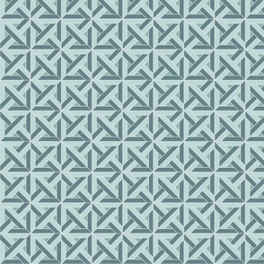 Geometric Pattern: Castel: Seafoam