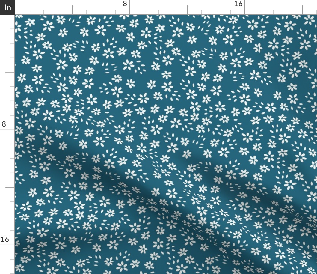 Ditsy Floral Naval Blue