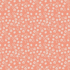Ditsy Floral Barely Pink and Coral