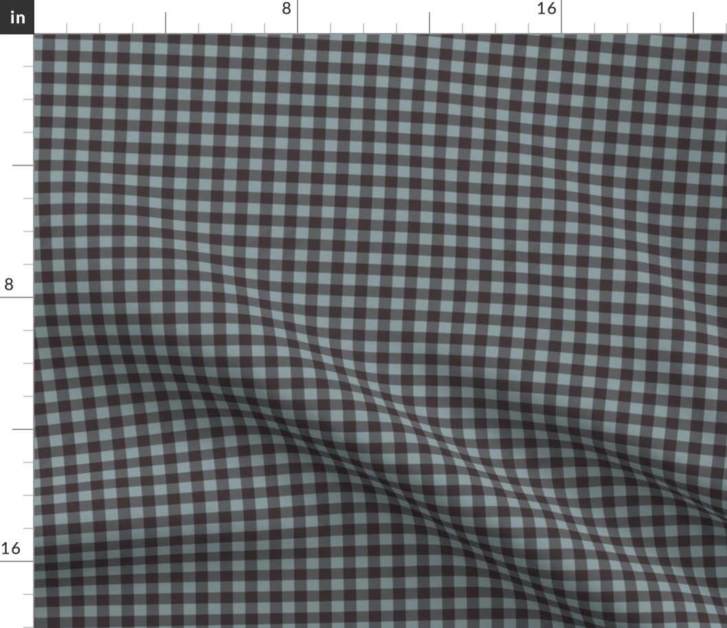 1/4" check fabric - plaid check, black and blue