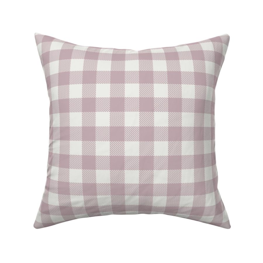 1" lilac gingham fabric - purple check design