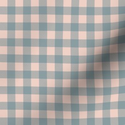 1/2" dusty blue check fabric - gingham coordinate