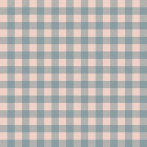 1/2" dusty blue check fabric - gingham coordinate